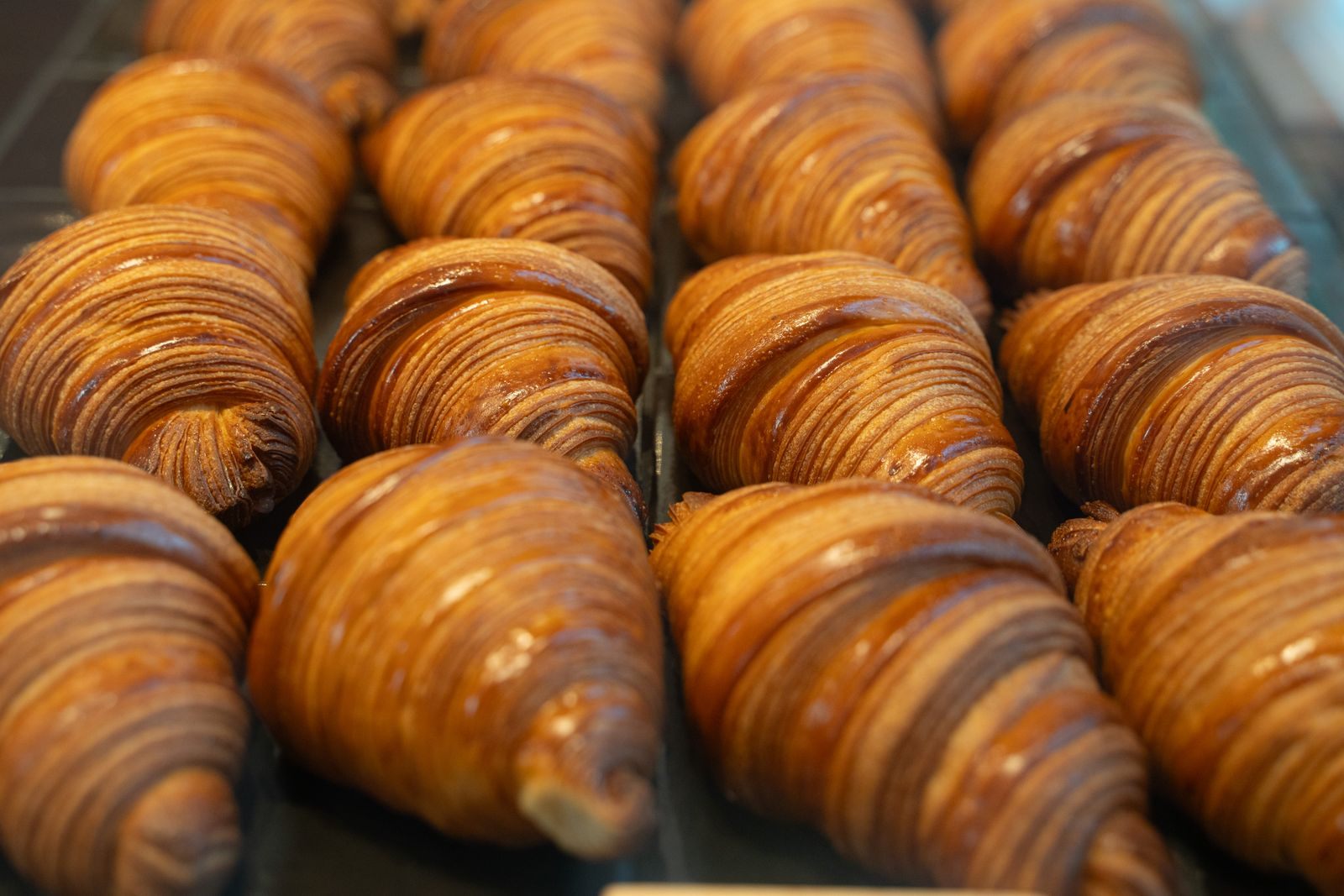 Freshly baked pastries and bread on display at our in-store bakery